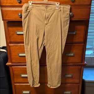Gloria Vanderbilt Tan Chinos Relaxed Fit Cotton